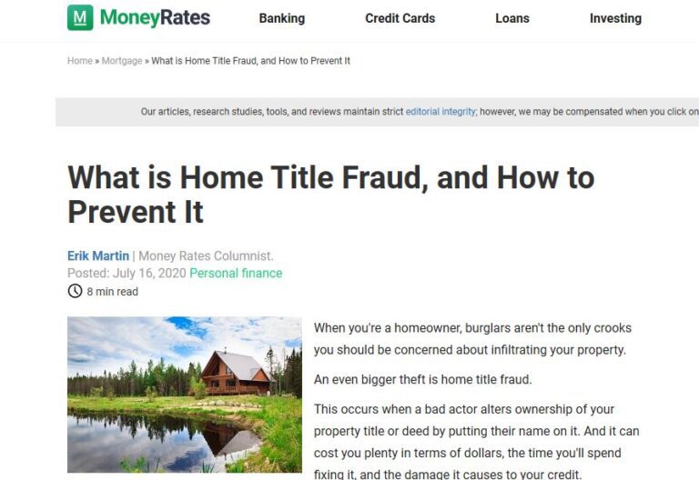 Is Your Property Being Stolen? Title Deed Fraud Professor Real