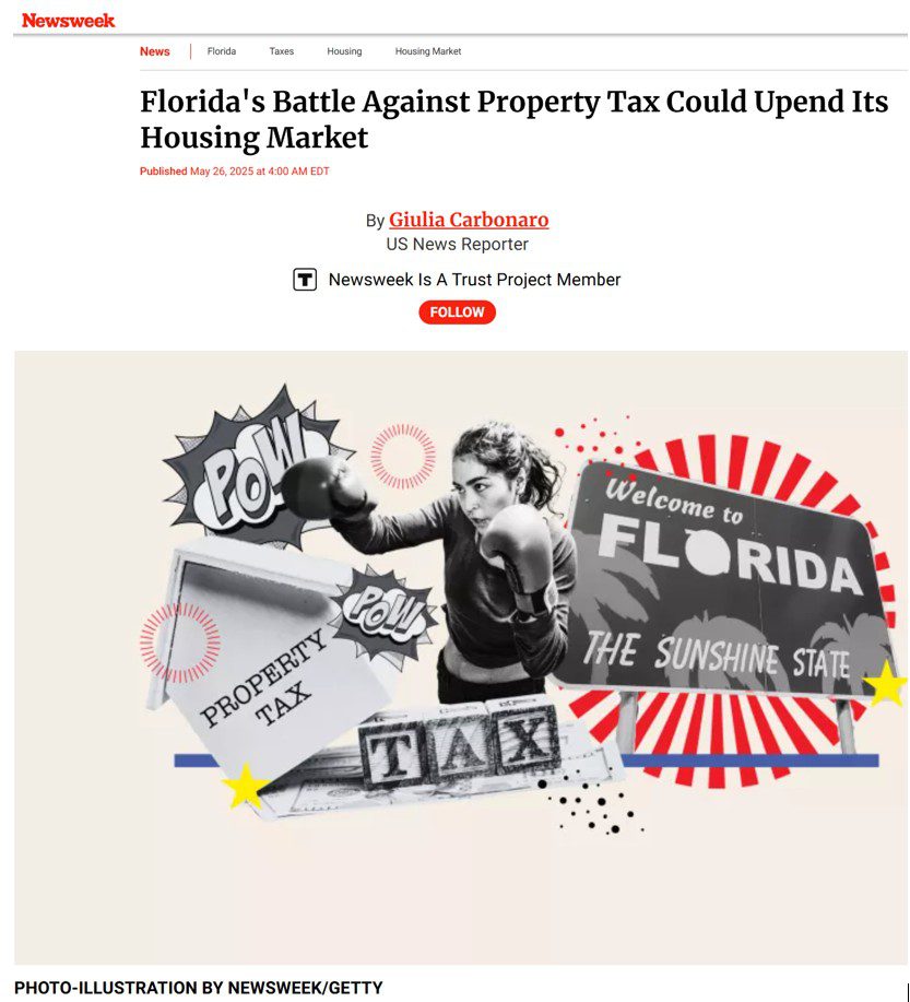 No Property Tax in Florida? Newsweek Interviews Suzanne Hollander Professor Real Estate